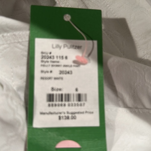 Lilly Pulitzer Kelly Skinny Ankle Pants. Size 6. New with tags - Picture 2 of 9